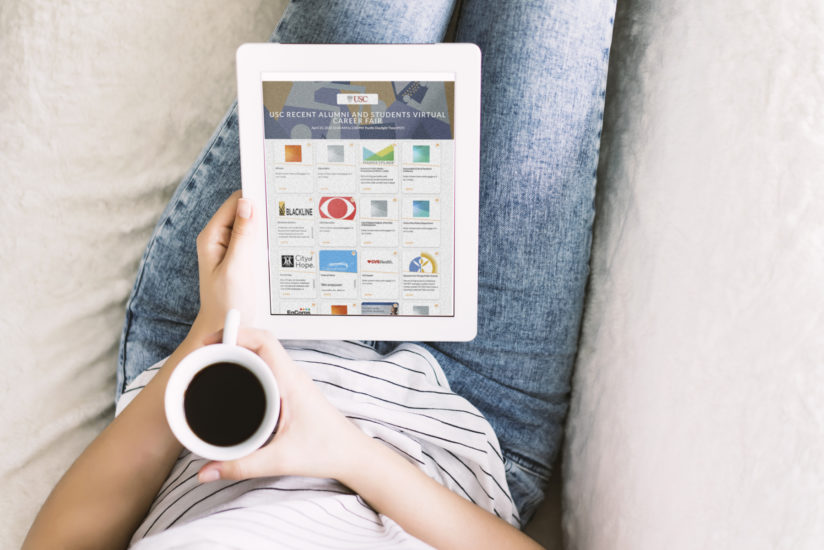 南加州大学为在校生和应届毕业生举办虚拟招聘会，打造足不出户的求职体验